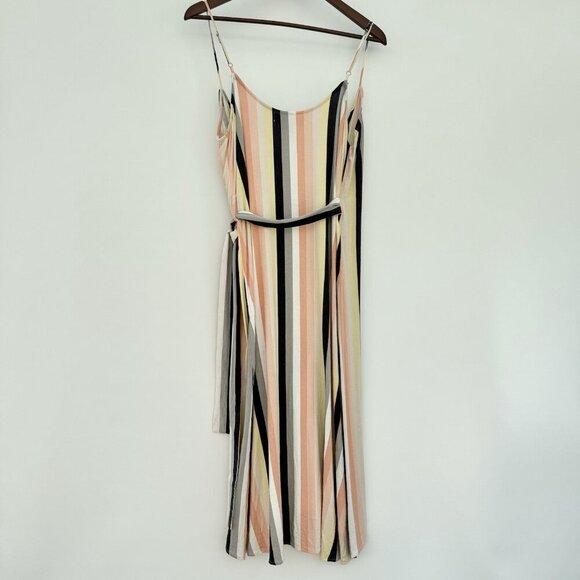SALT WATER LUXE Billie Midi Wrap Striped Beach Dress Medium - Picture 4 of 11